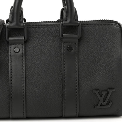 Louis Vuitton Grained Calfskin Aerogram Keepall XS Black 7 of 10