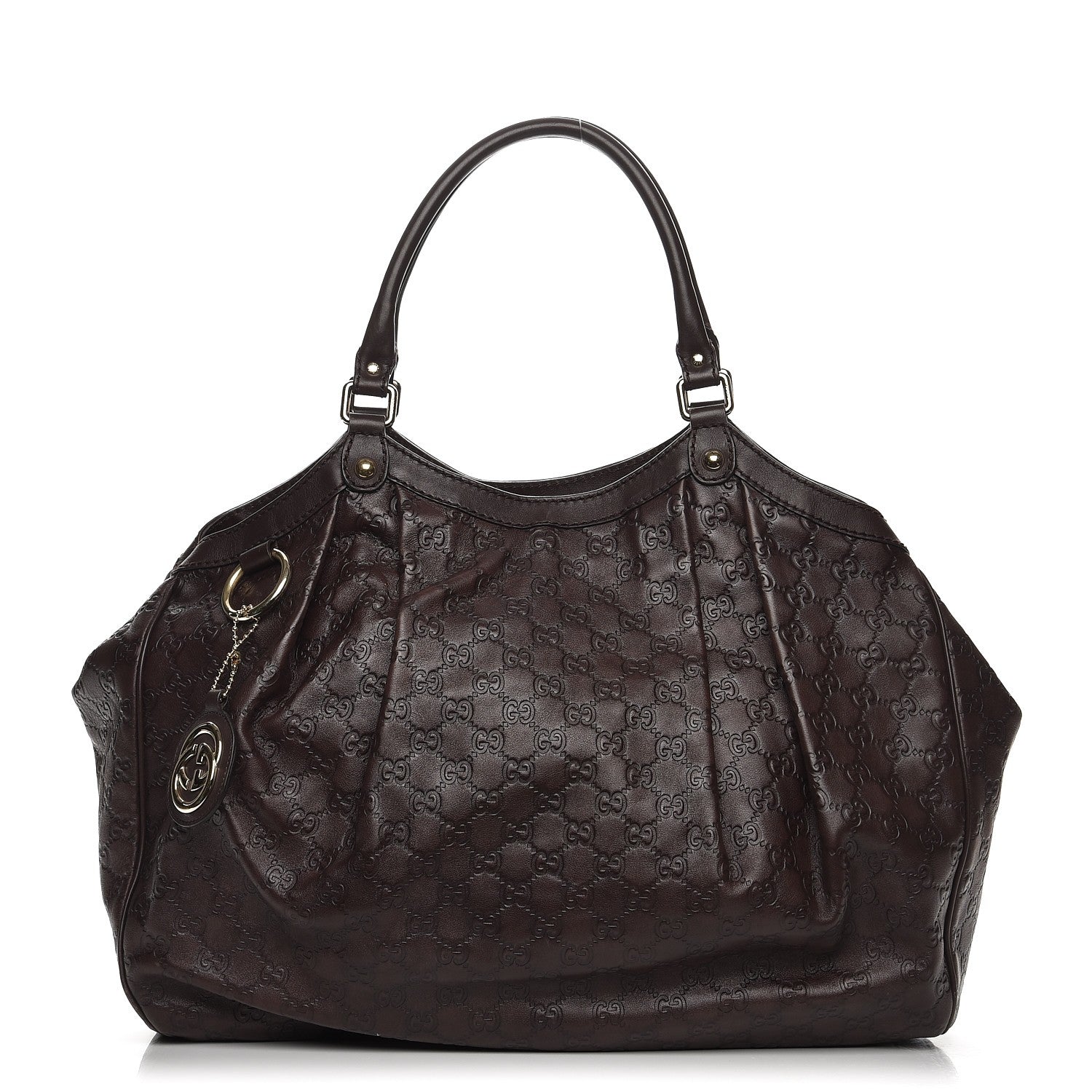 Gucci Guccissima Signature Large Sukey Tote Chocolate 1 of 12