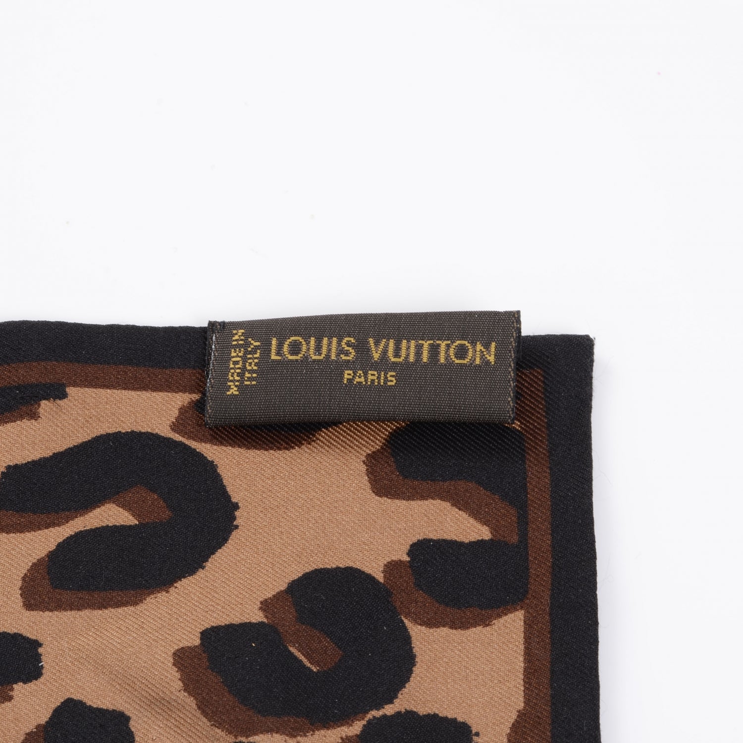 Louis Vuitton Silk Leopard Bandeau Scarf Marron 3 of 4