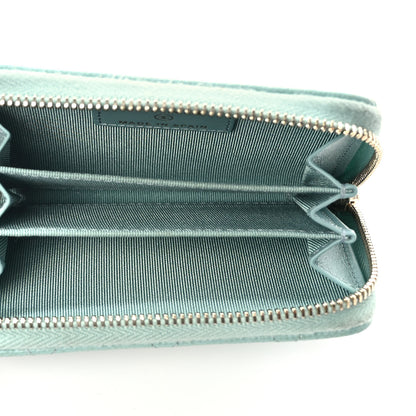 Chanel Caviar Quilted Zip Coin Purse Light Blue 5 of 8