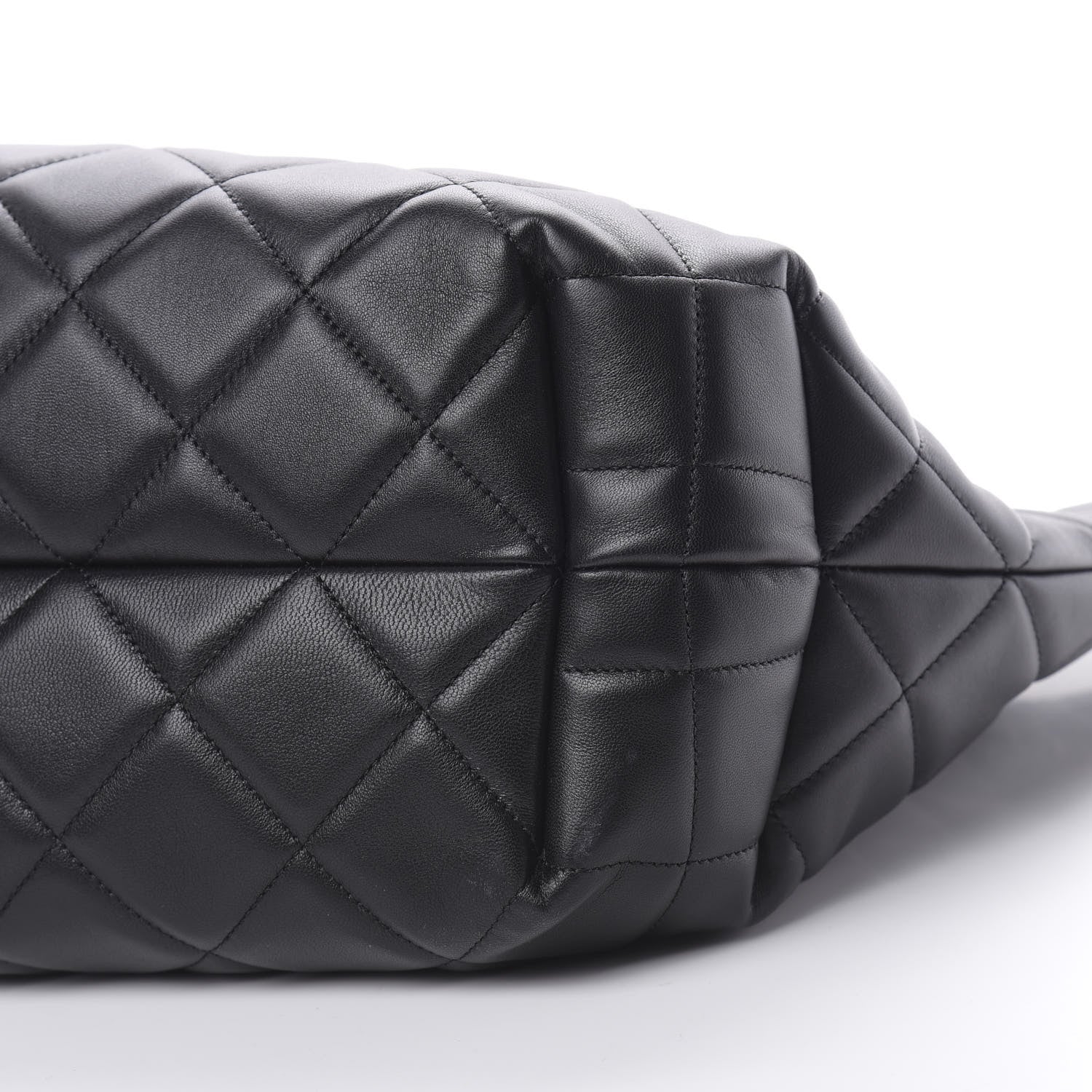Chanel Lambskin Quilted CC Dweller Drawstring Tote Black 10 of 13