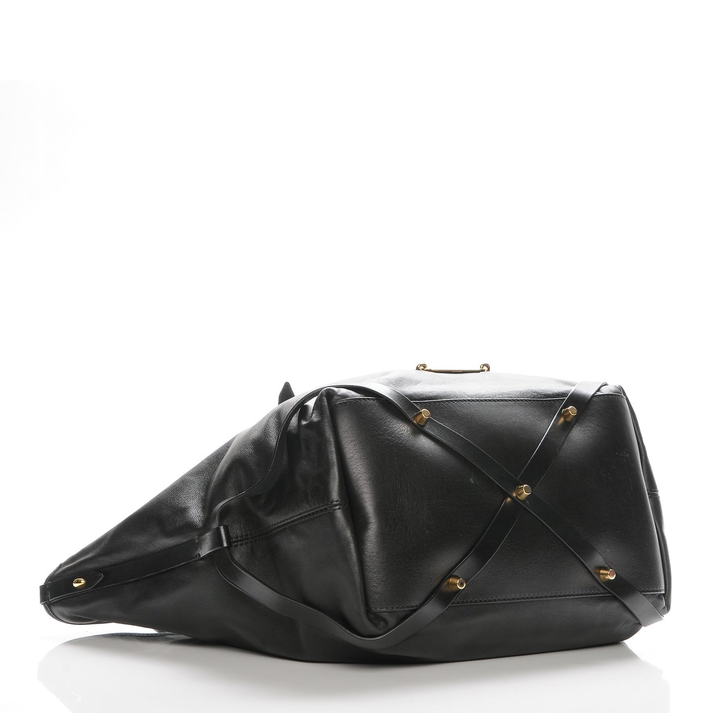 Lambskin Medium East West Tote Black