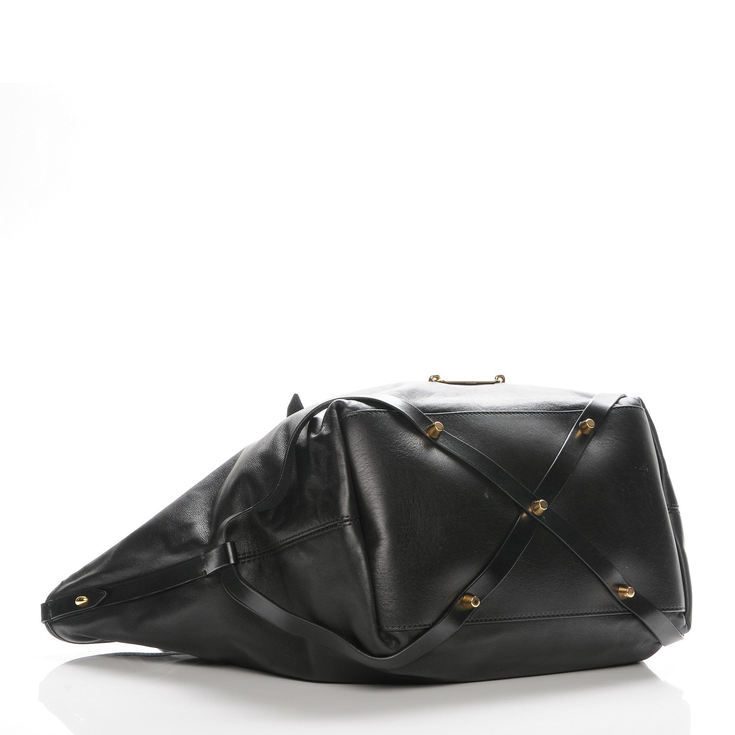 Burberry Lambskin Medium East West Tote Black 4 of 8