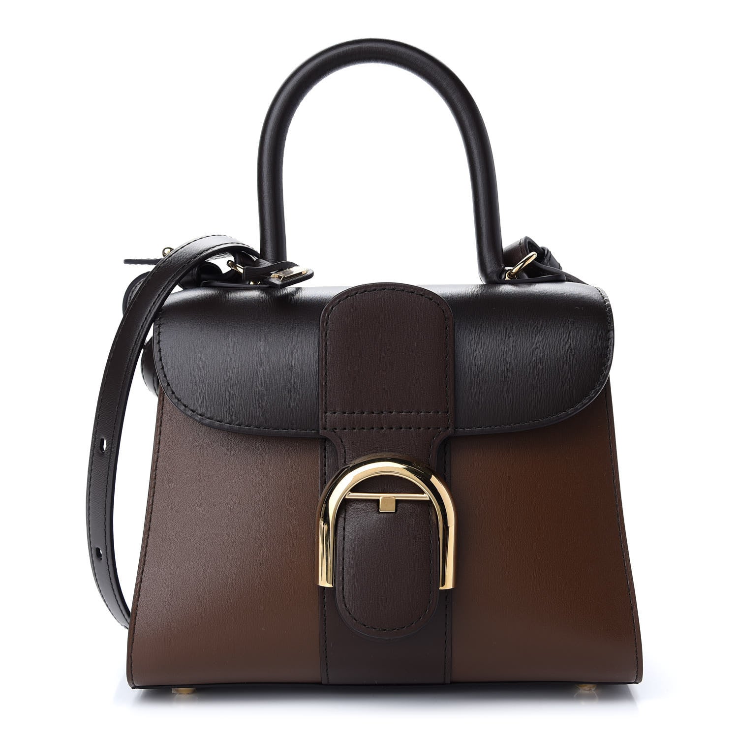 Delvaux Box Calfskin Tri-Color Brillant Mini Satchel Brown 1 of 9