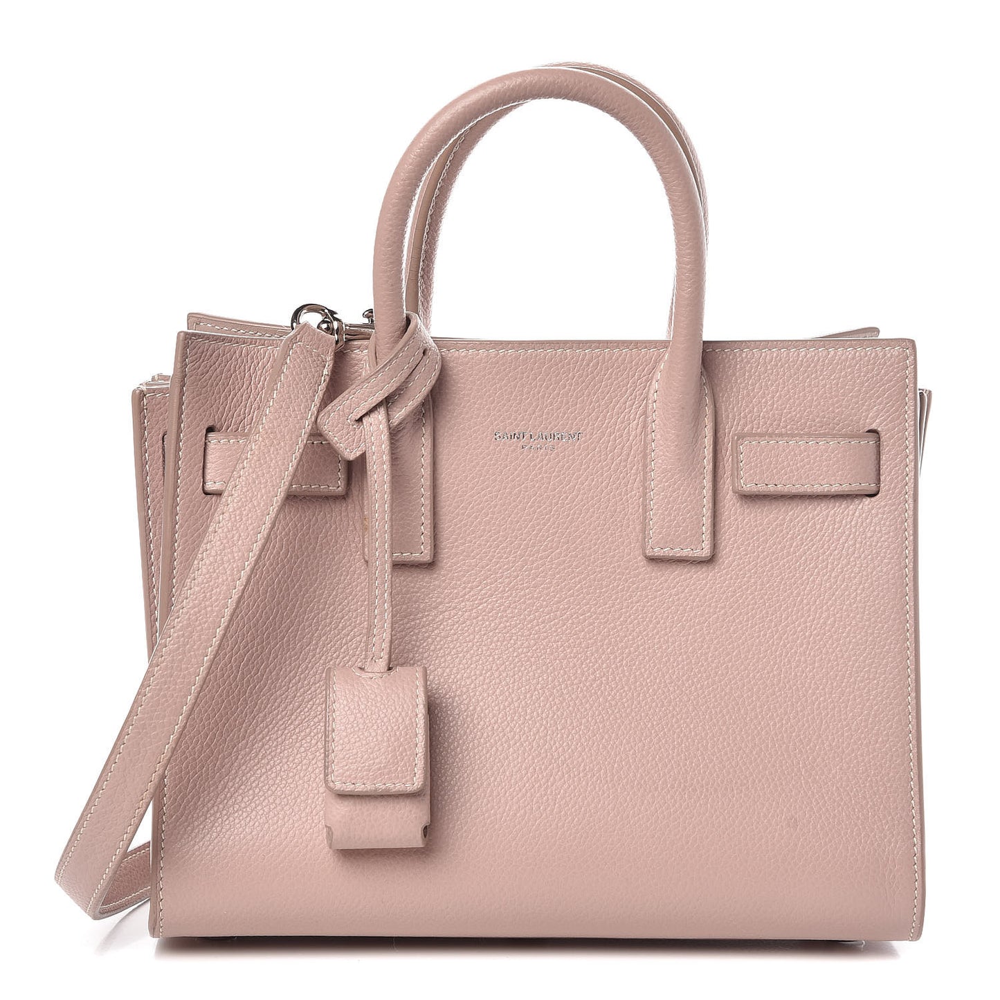 Grained Calfskin Nano Sac De Jour Antique Rose