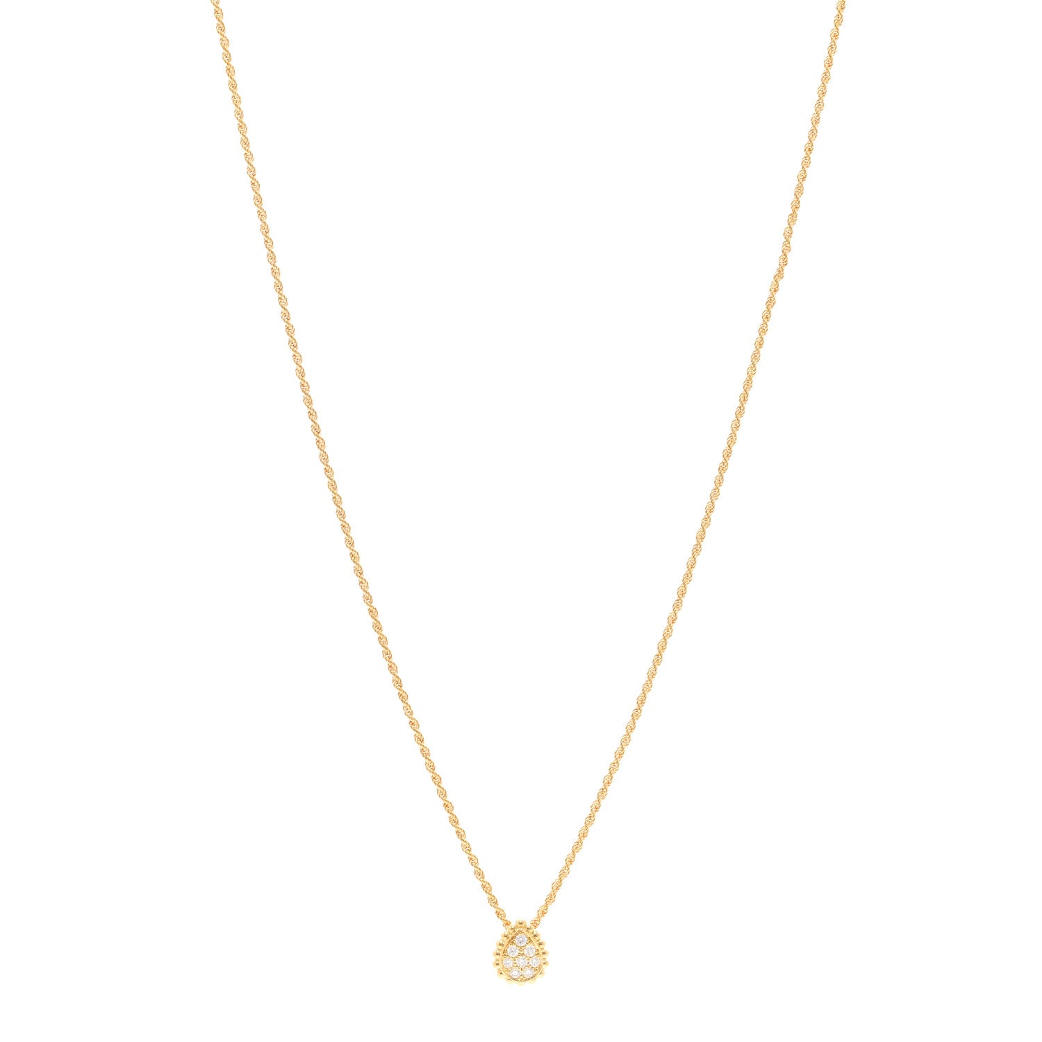 Boucheron 18K Yellow Gold Diamond XS Serpent Boheme Necklace 1 of 6