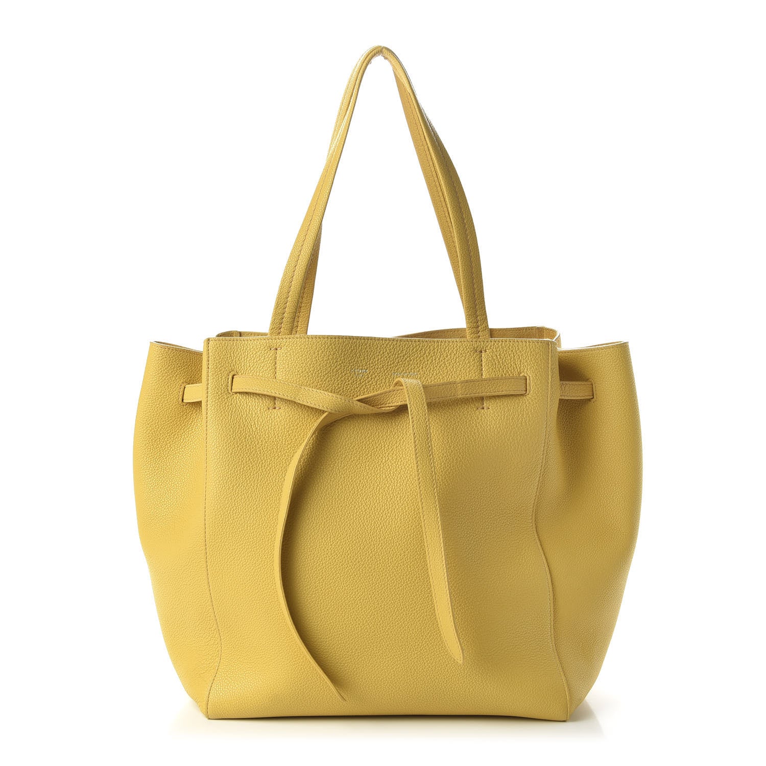 Celine Soft Grained Calfskin Small Belt Cabas Sunflower 1 of 9