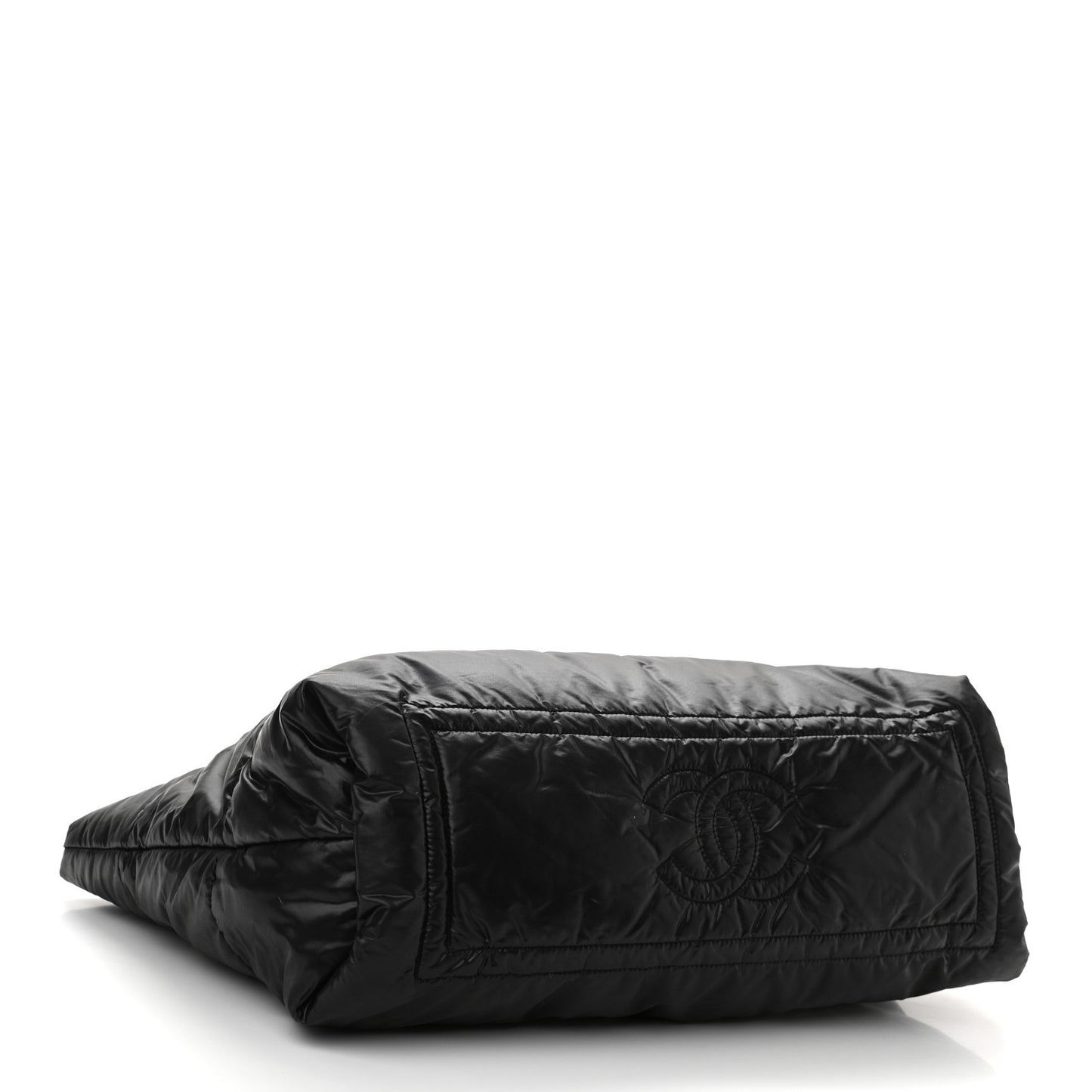 Nylon Quilted Coco Cocoon Reversible Tote Black