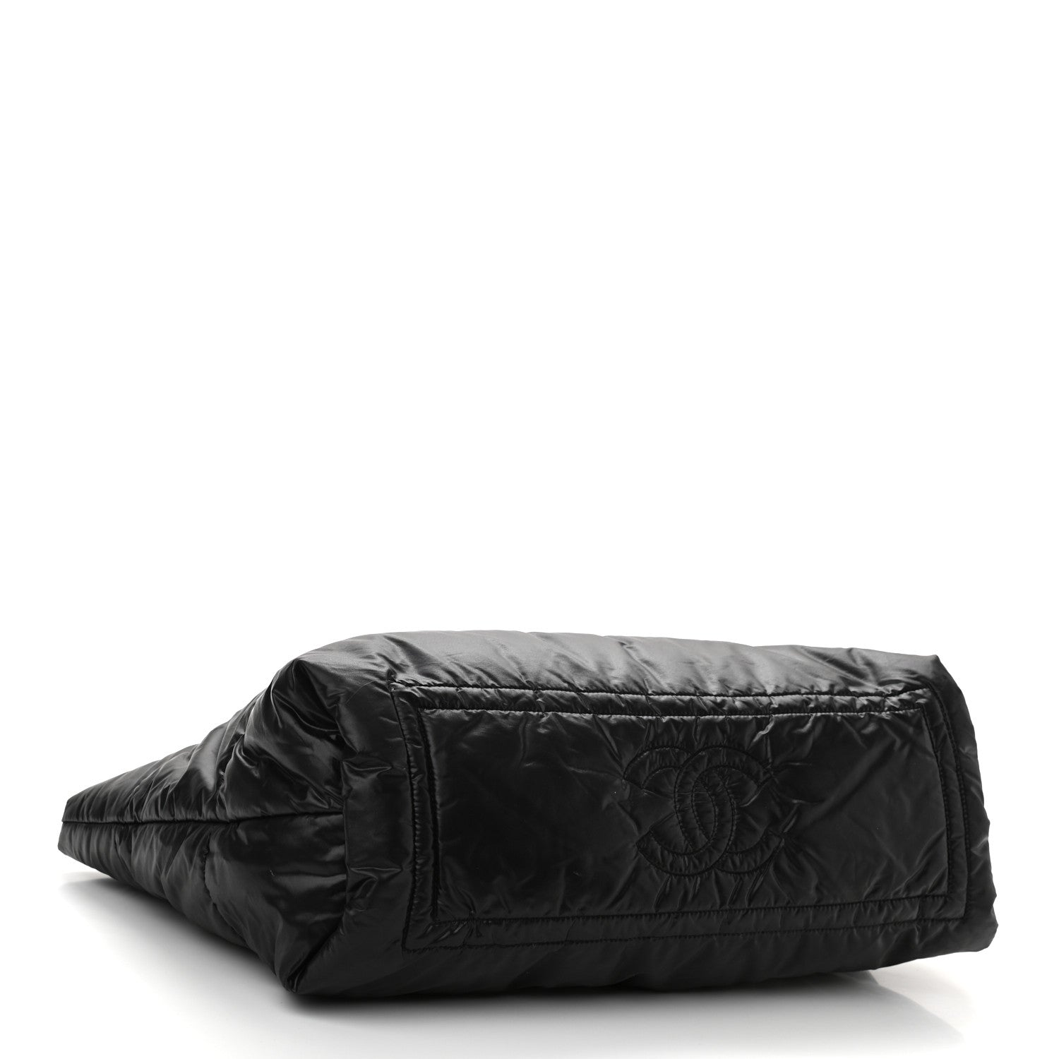 Chanel Nylon Quilted Coco Cocoon Reversible Tote Black 4 of 11
