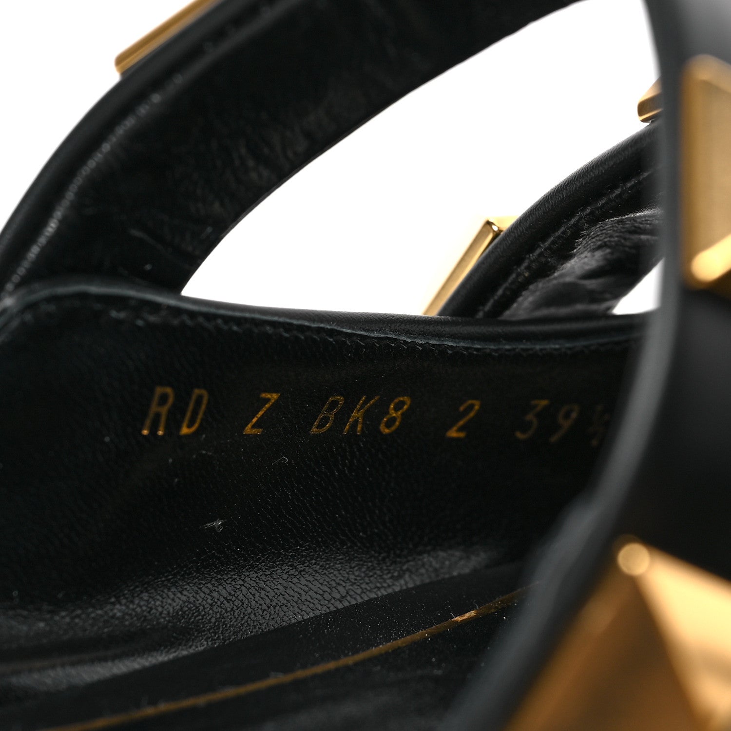 Valentino Garavani Calfskin Roman Stud Flat Mules 39.5 Black 7 of 7