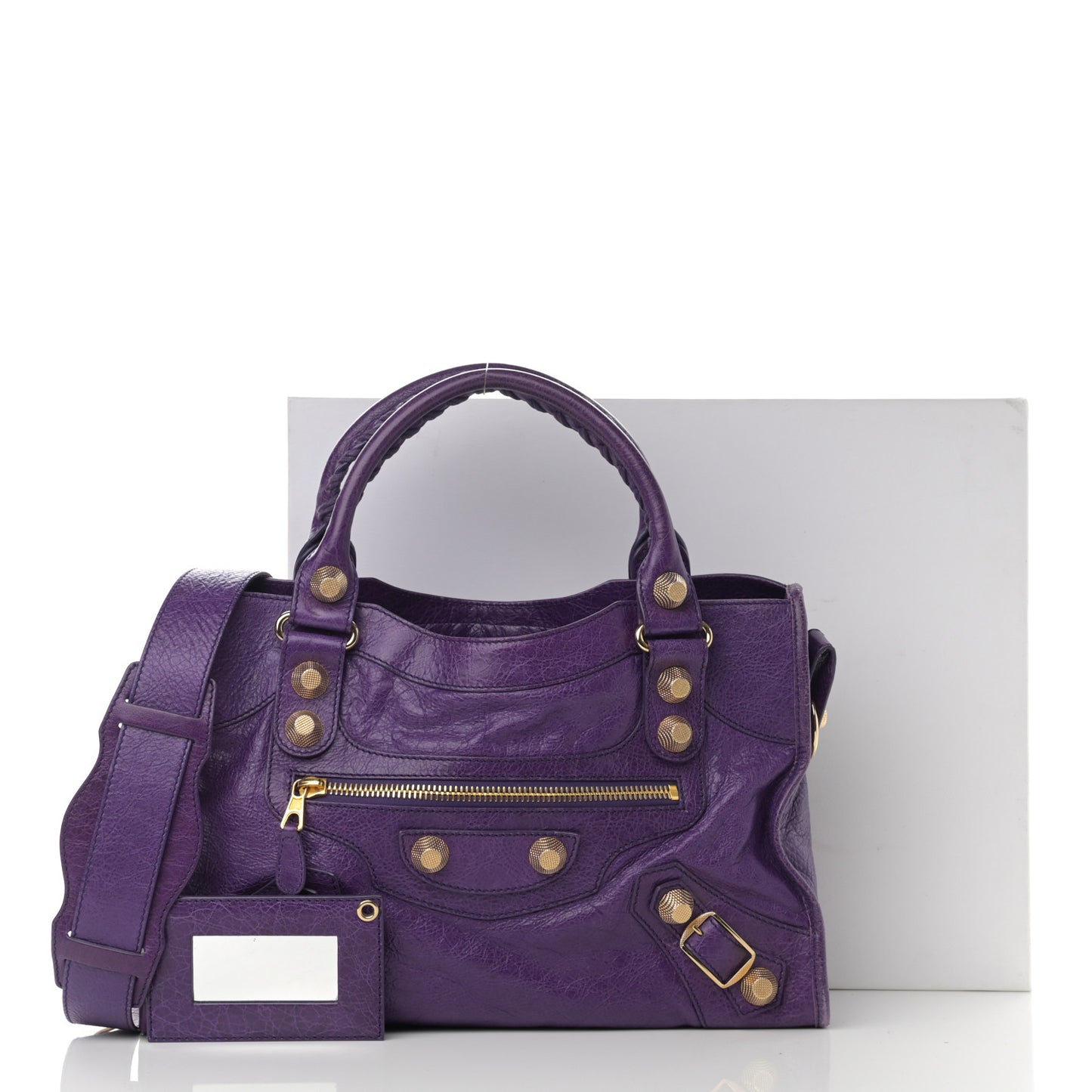 Agneau Giant 21 Gold Hardware City Dark Violet