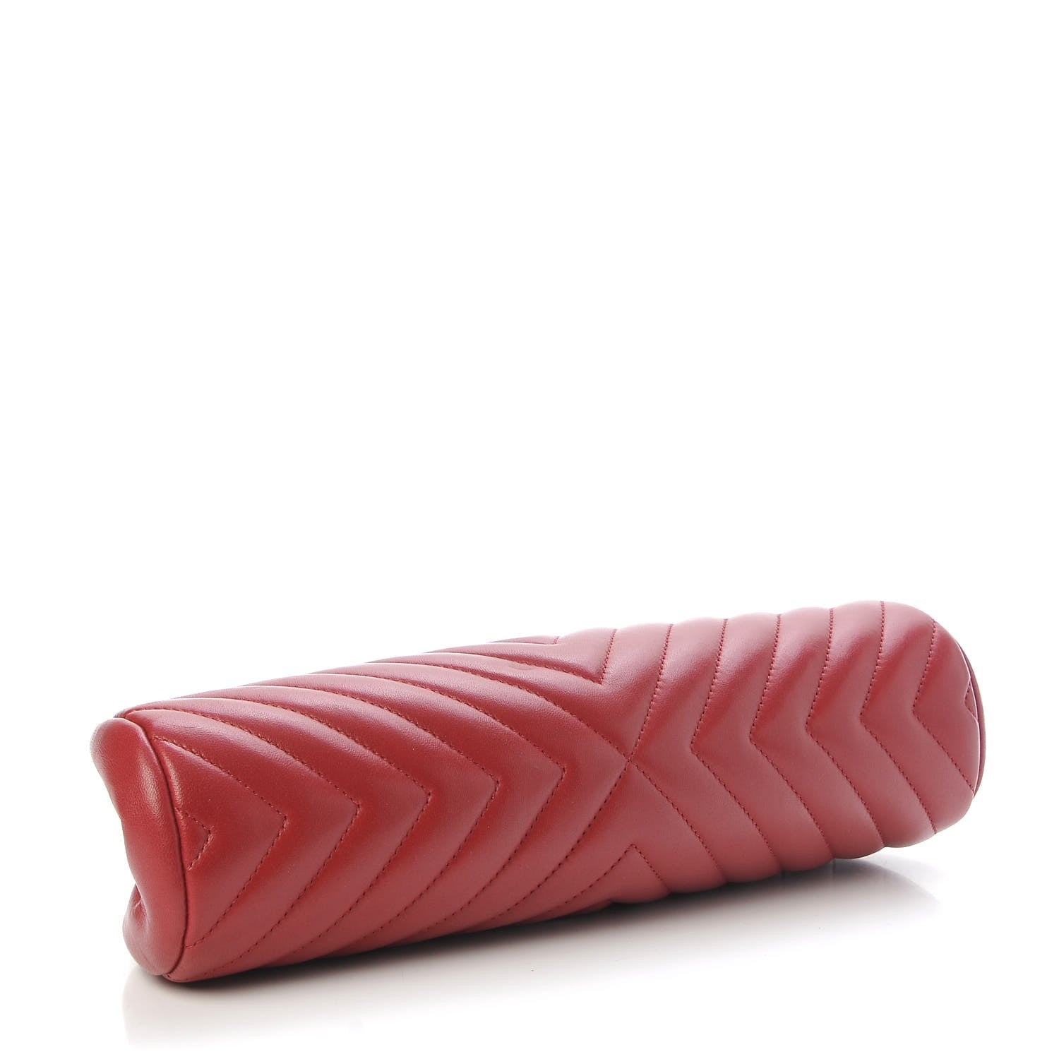 Chanel Lambskin Chevron Quilted Timeless Clutch Red 4 of 7