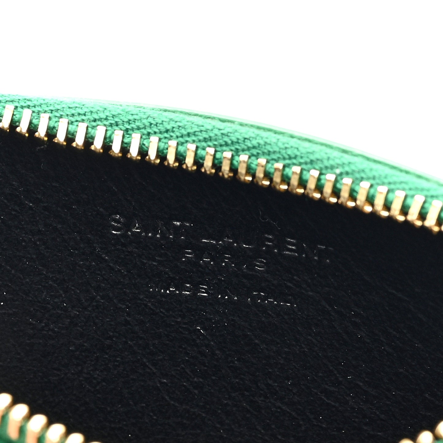 Calfskin 5 Fragments Zip Pouch Card Holder New Vert Praire