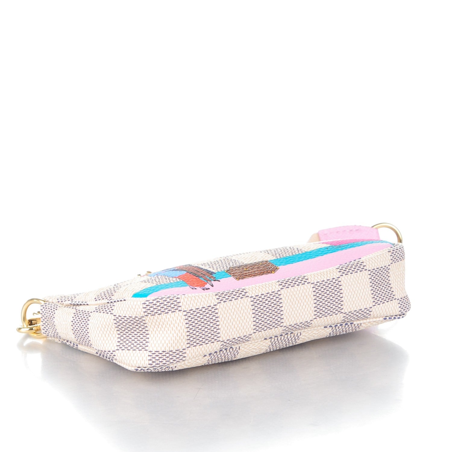 Louis Vuitton Damier Azur 2016 Christmas Animation Mini Pochette Accessories 4 of 7