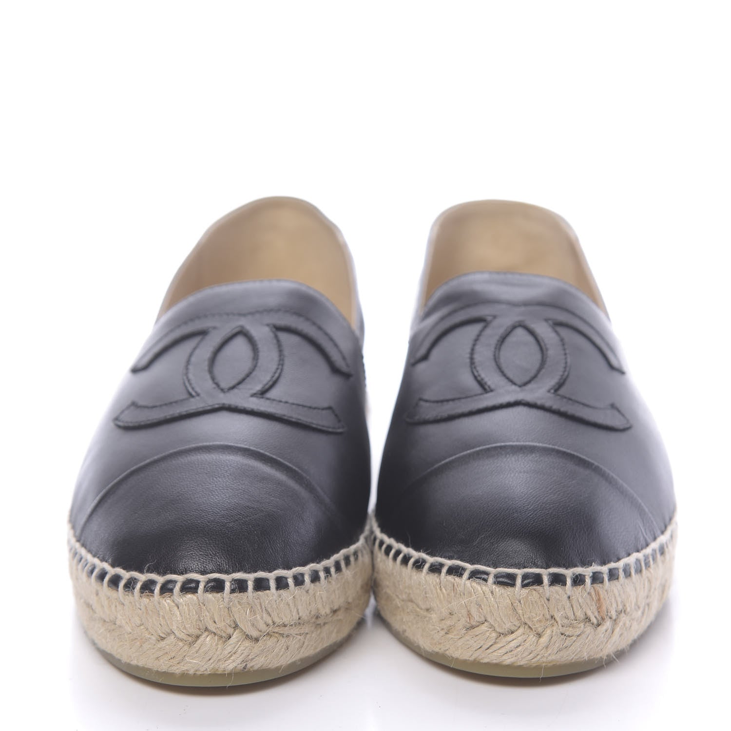 Chanel Lambskin CC Espadrilles 41 Black 2 of 12