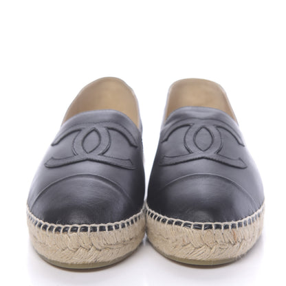 Chanel Lambskin CC Espadrilles 41 Black 2 of 12