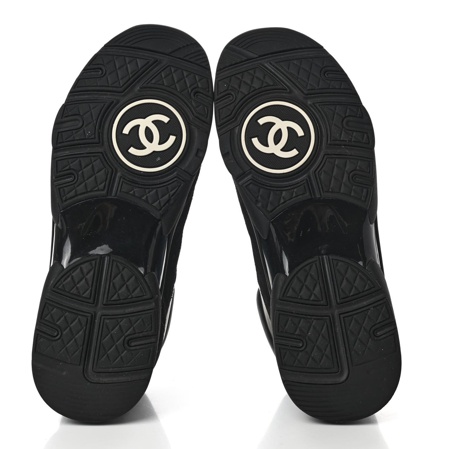 Toile Suede Calfskin CC Sneakers 39.5 Black