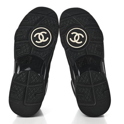 Chanel Toile Suede Calfskin CC Sneakers 39.5 Black 5 of 7