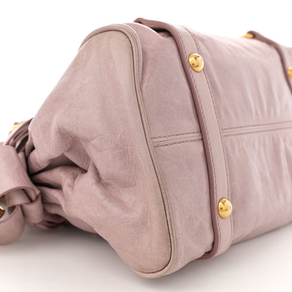 Miu Miu Vitello Lux Mini Bow Bag Cipria 8 of 15