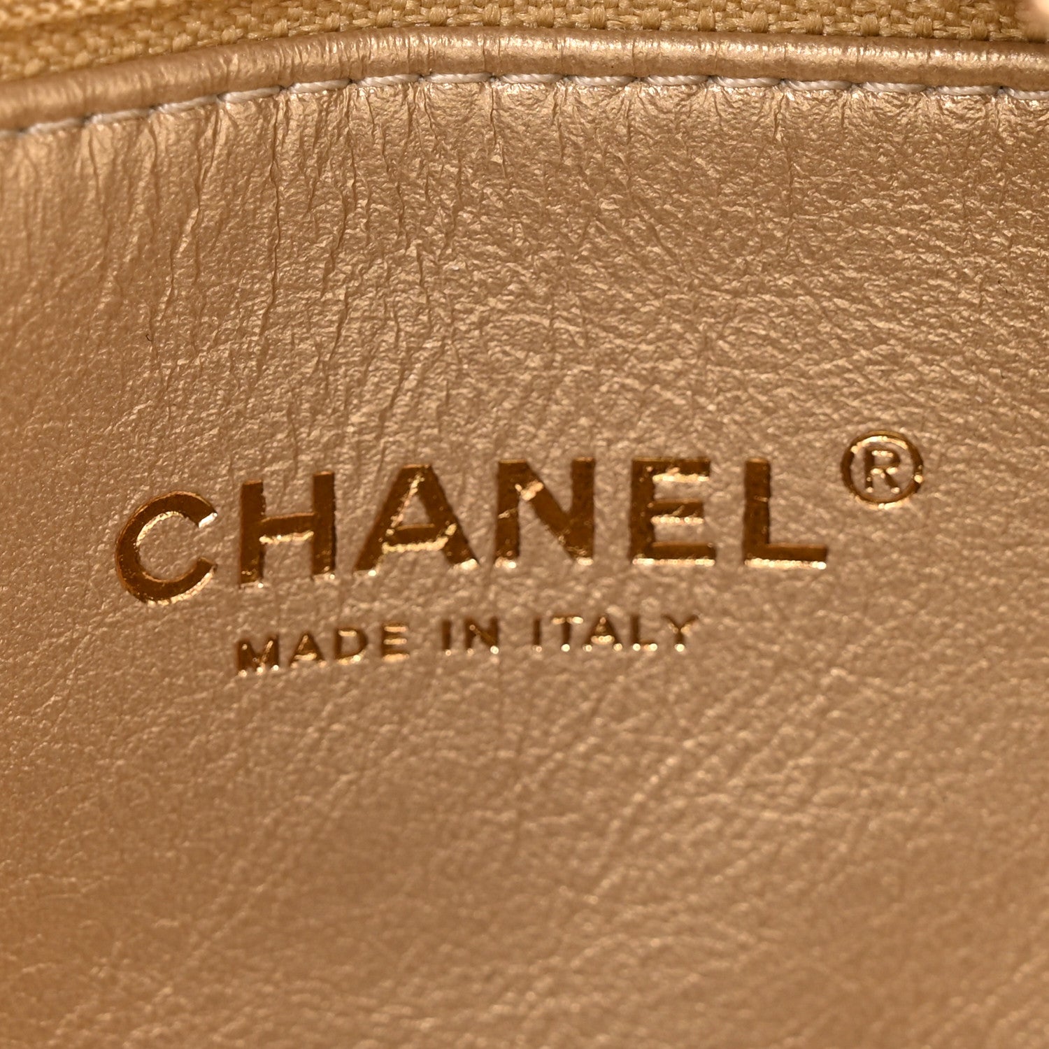Chanel Lambskin Quilted CC Crystal Signature Chain Hobo White 6 of 10