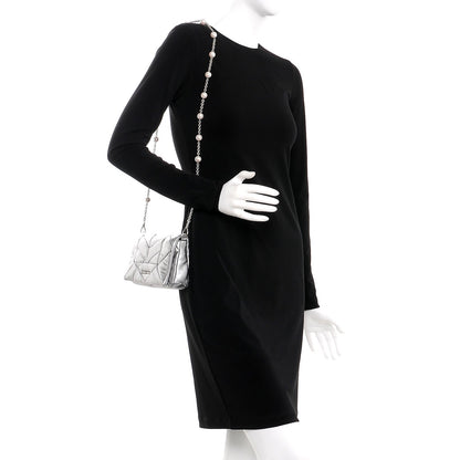 Miu Miu Nappa Patch Pearl Shoulder Bag Cromo 2 of 14