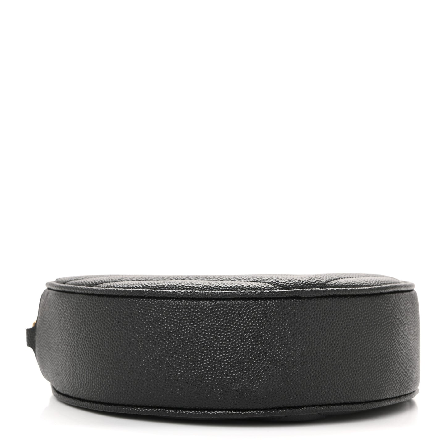 Grain De Poudre Matelasse Chevron Quilted Round Vinyle Camera Bag Black