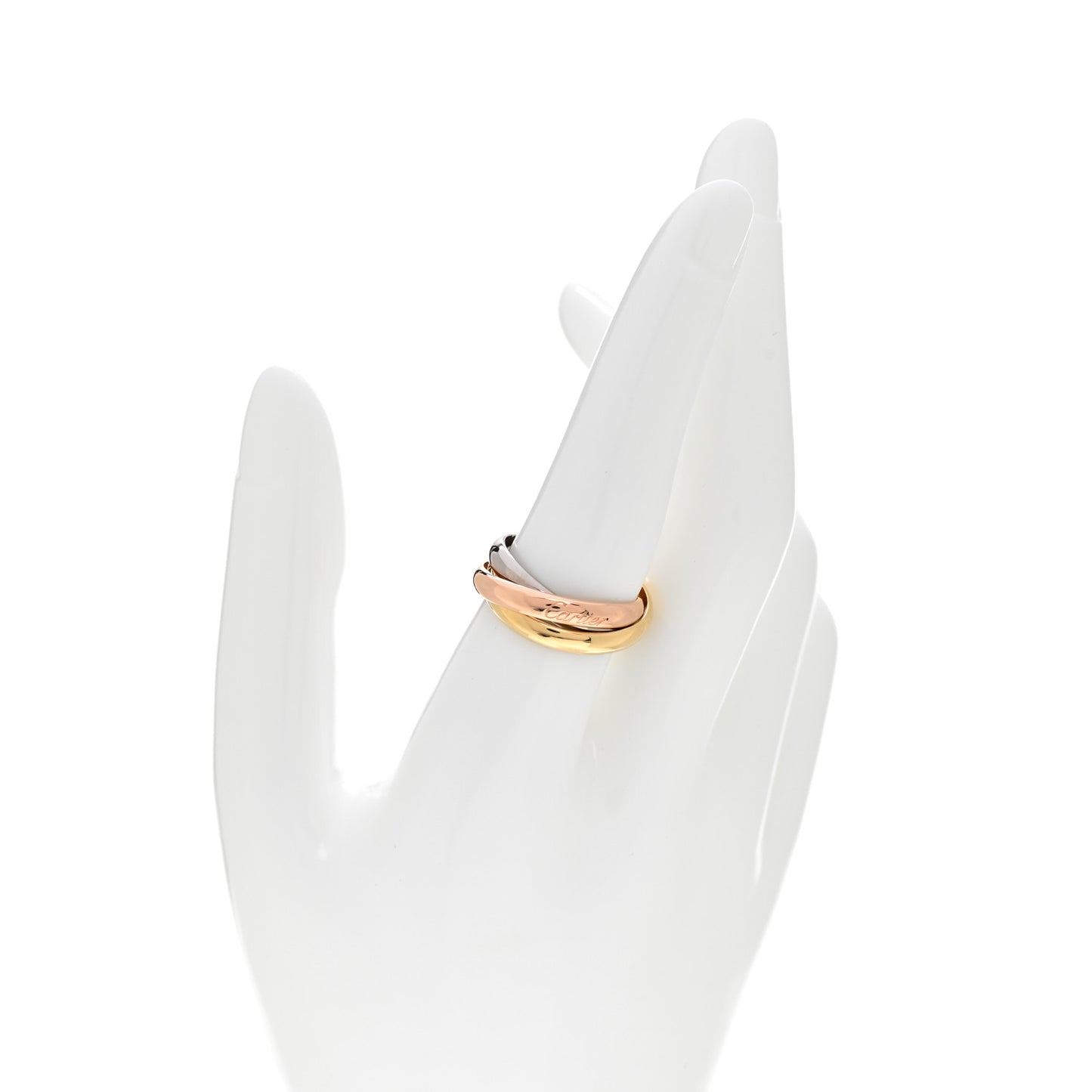 18K Pink Yellow White Gold Classic Trinity Ring 57 8
