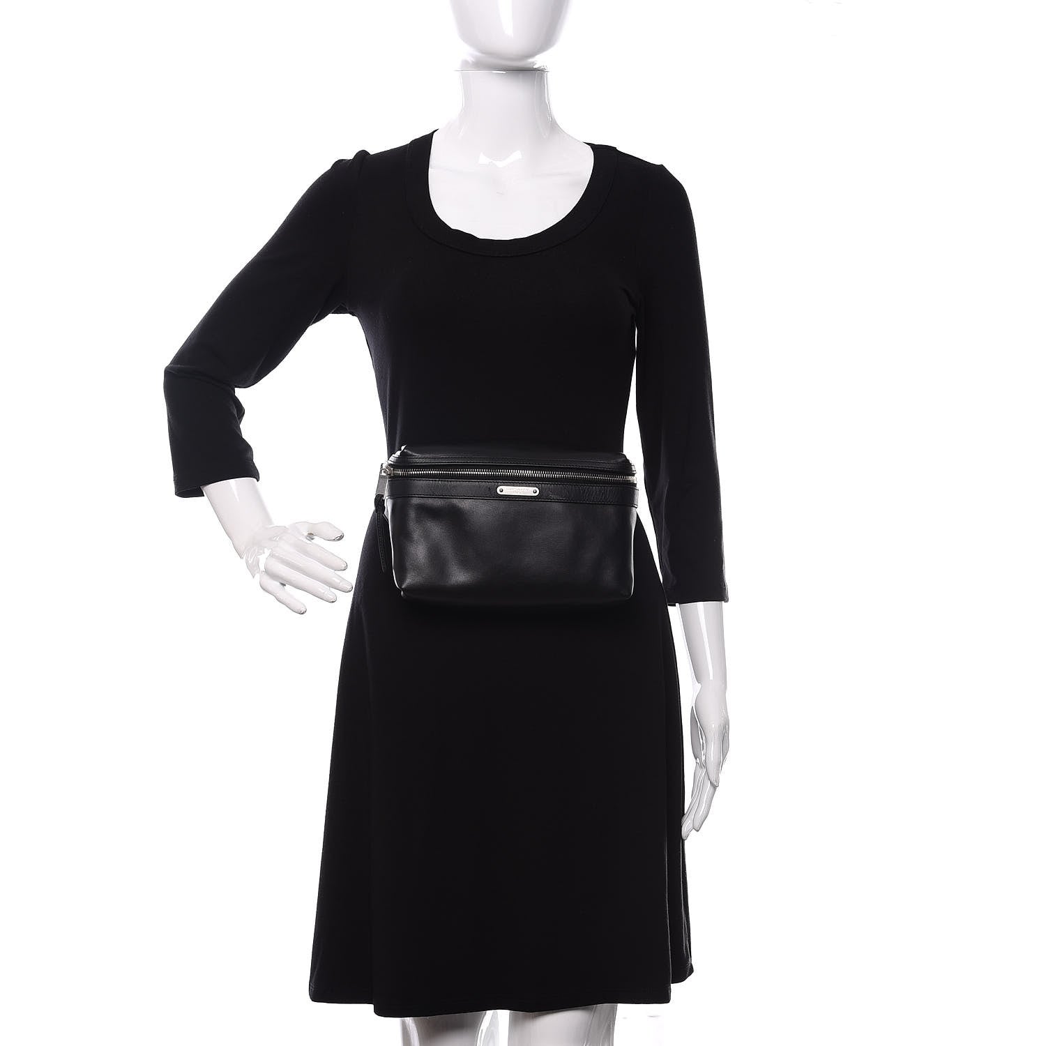 Saint Laurent Calfskin City Belt Bag Black 2 of 10