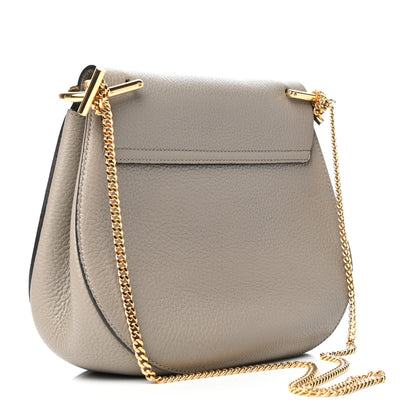 Chloe Grained Lambskin Drew Shoulder Bag Motty Grey 3 of 9