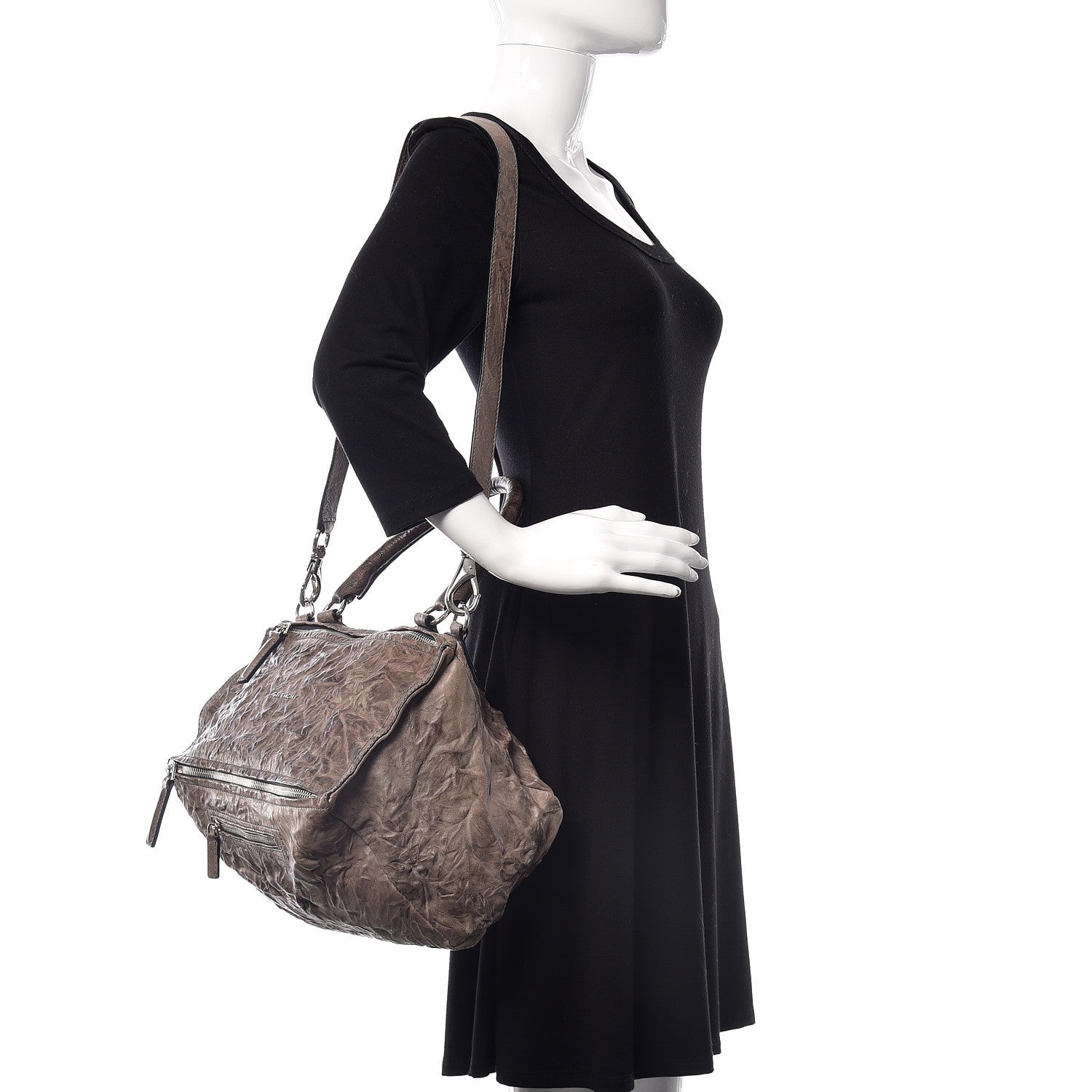Givenchy Tumbled Sheepskin Medium Pandora Charcoal 2 of 9