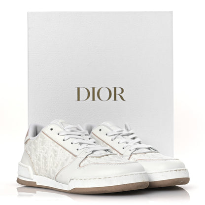 Christian Dior Calfskin Oblique Laser Perforated Dior One Low Sneakers 39 White Nude 14 of 14