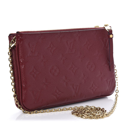 Louis Vuitton Empreinte Double Zip Pochette Cherry Berry 3 of 10