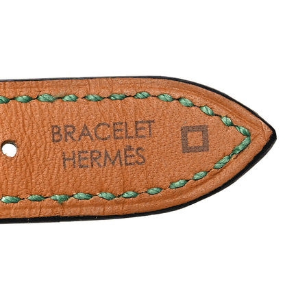 Hermes Shiny Alligator Heure H 21mm Watch Strap Vert Moyen 6 of 6