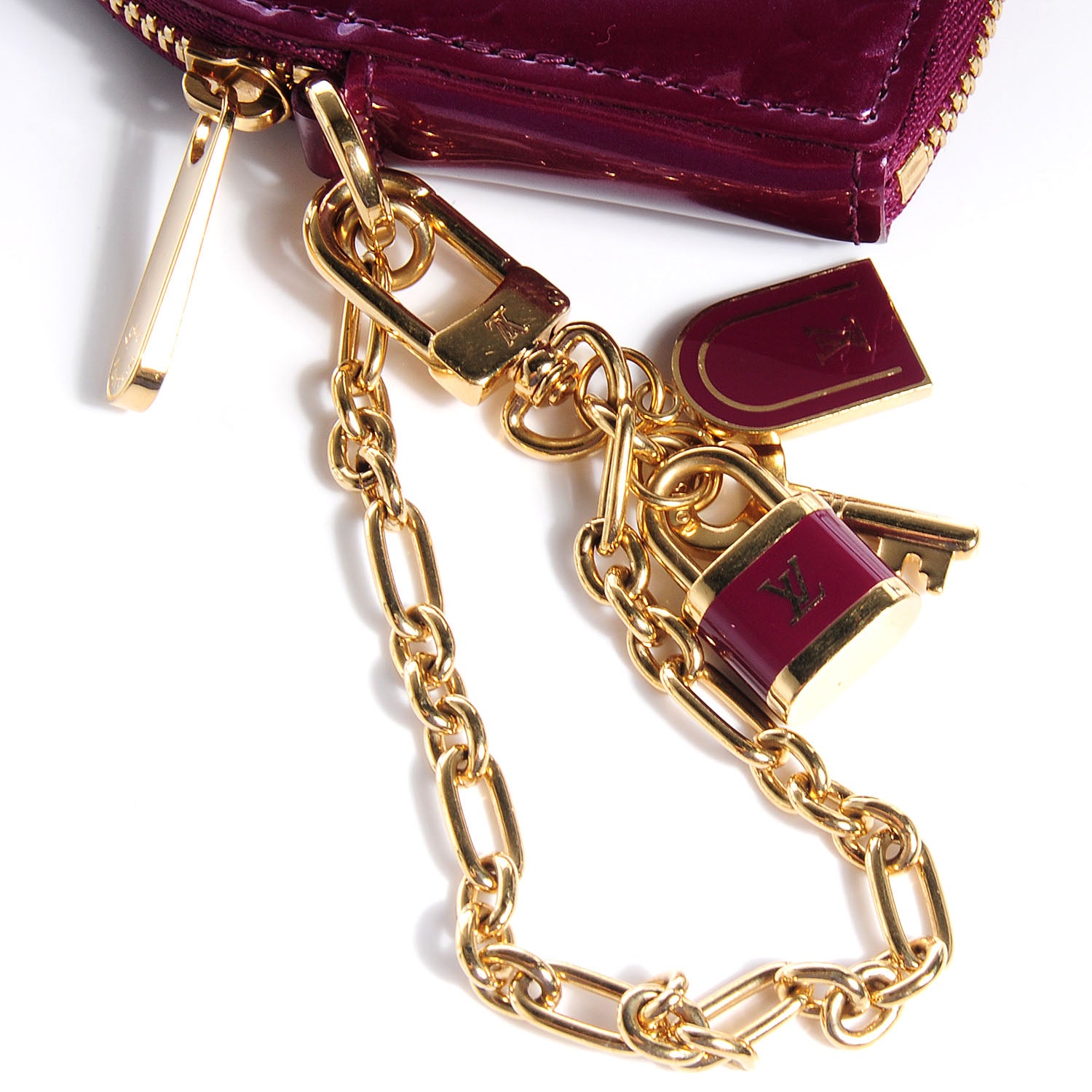 Louis Vuitton Vernis Heart Coin Purse Violet 2 of 7