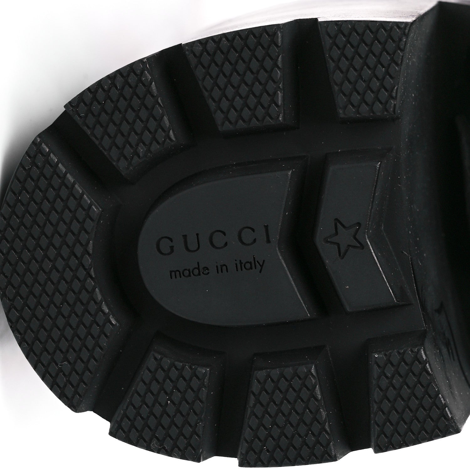 Gucci Magnum Calfskin Fur Pearl Lace Up Combat Ankle Boots 37.5 Black Naturale 6 of 7