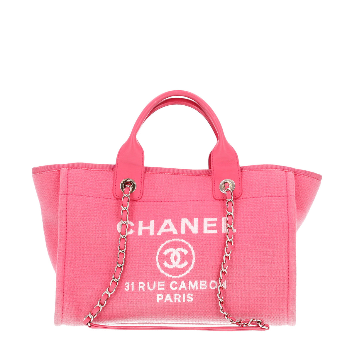 Chanel Mixed Fibers Small Deauville Tote Pink 1 of 11