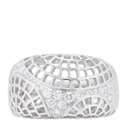 Cartier 18K White Gold Diamond Nouvelle Vague Ring 54 7 1 of 5