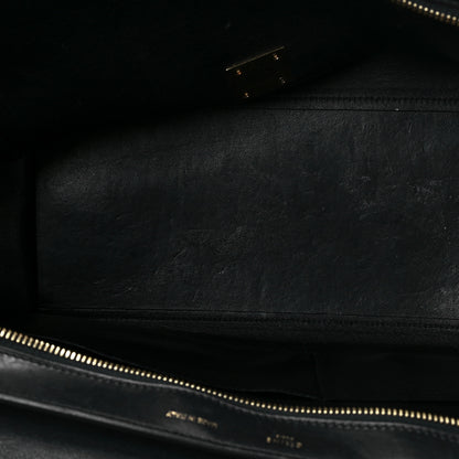 Celine Snakeskin Medium Trapeze Black Beige 4 of 8