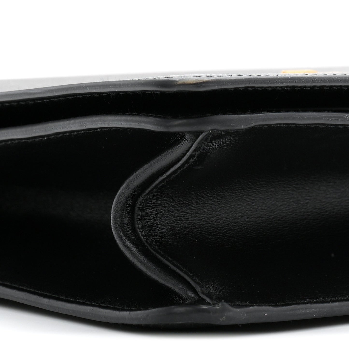Saffiano Chain Shoulder Bag Black