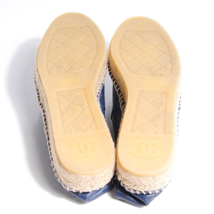 Chanel Lambskin Espadrilles Navy 40 5 of 6