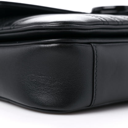 Gucci Calfskin Matelasse Monochrome GG Marmont Crossbody Shoulder Bag Black 7 of 8