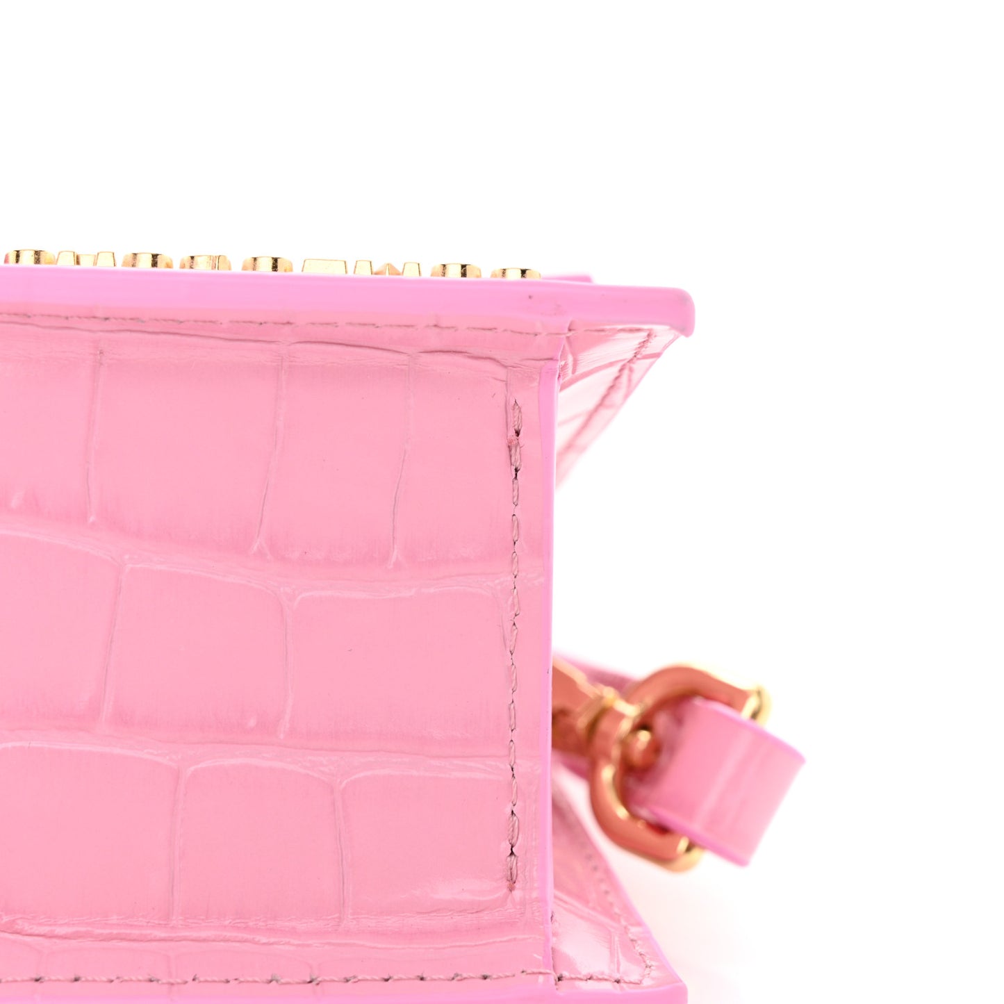 Calfskin Crocodile Embossed Le Bambino Pink
