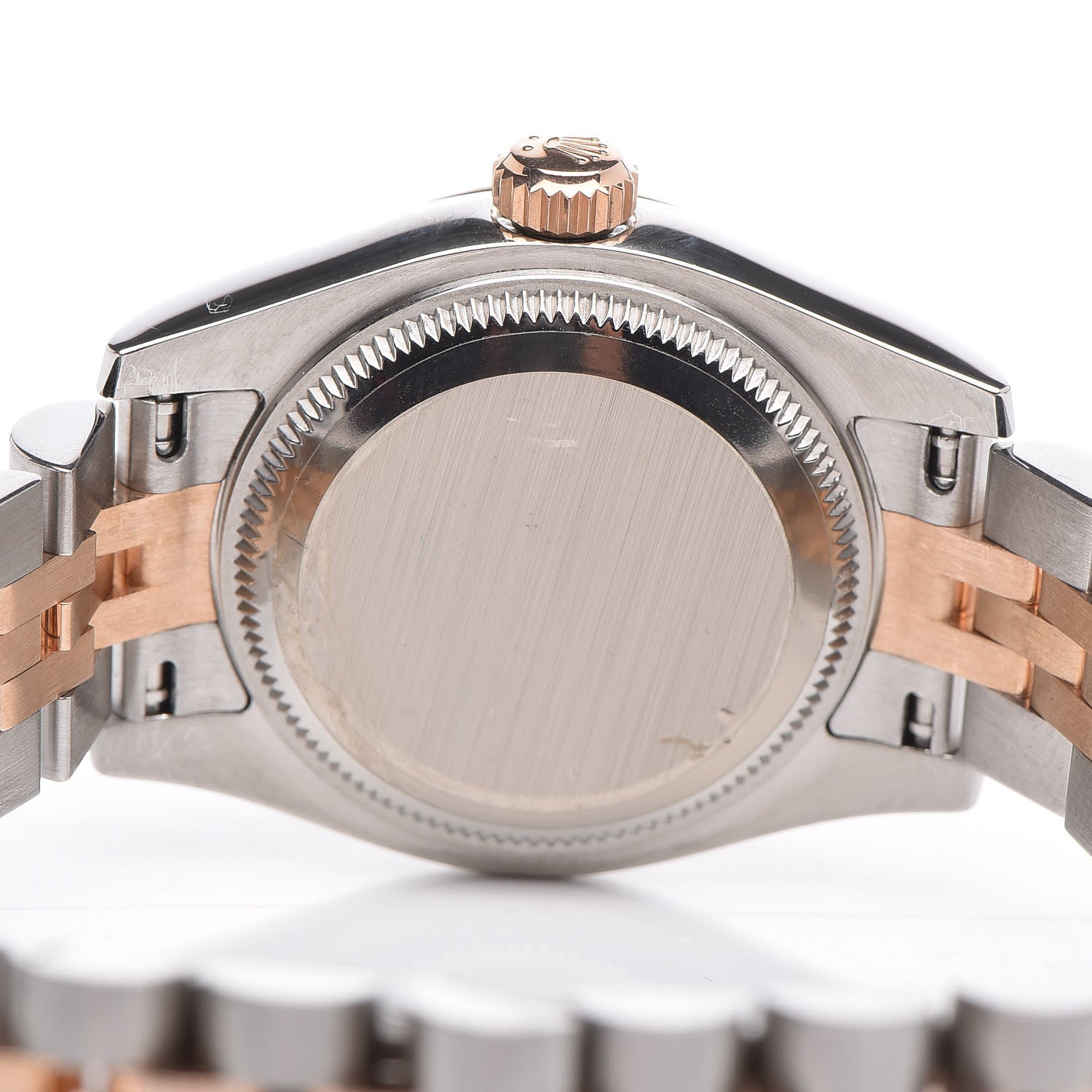 Rolex Stainless Steel 18K Everose Gold Diamond 26mm Oyster Perpetual Datejust Watch Black 179171 5 of 9