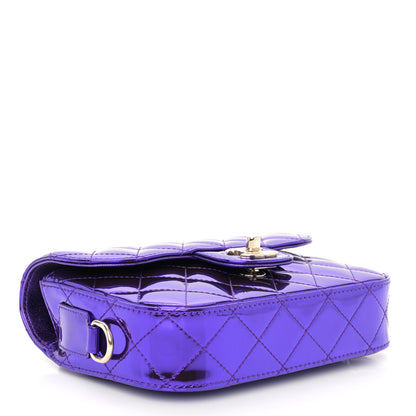 Chanel Mirror Calfskin Metallic Calfskin Quilted Hollywood Boulevard Mini Flap With Star Coin Purse Purple 5 of 12