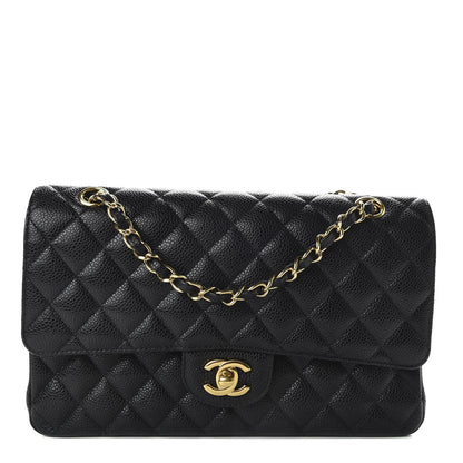 Chanel Caviar Quilted Medium Double Flap Black 1 of 12