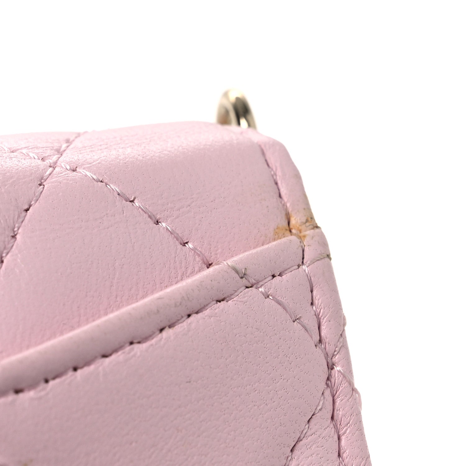 Chanel Lambskin Quilted Pearl Card Holder With Chain Light Pink 14 of 15