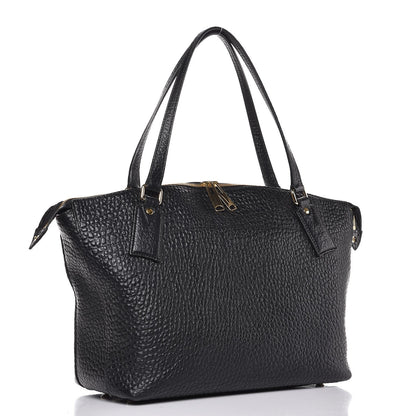 Burberry Signature Grain Calfskin Medium Welburn Tote Black 3 of 7