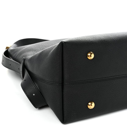 Louis Vuitton Grained Calfskin Low Key Hobo MM Black 8 of 9