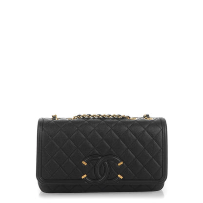 Chanel Caviar Quilted Medium CC Filigree Flap Black 1 of 7
