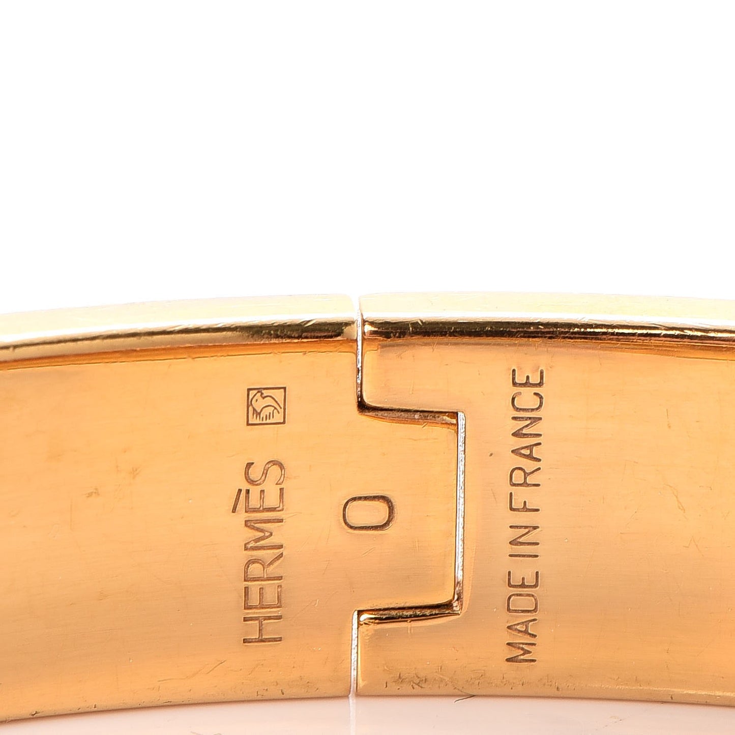 Enamel Narrow Clic Clac H Bracelet PM White